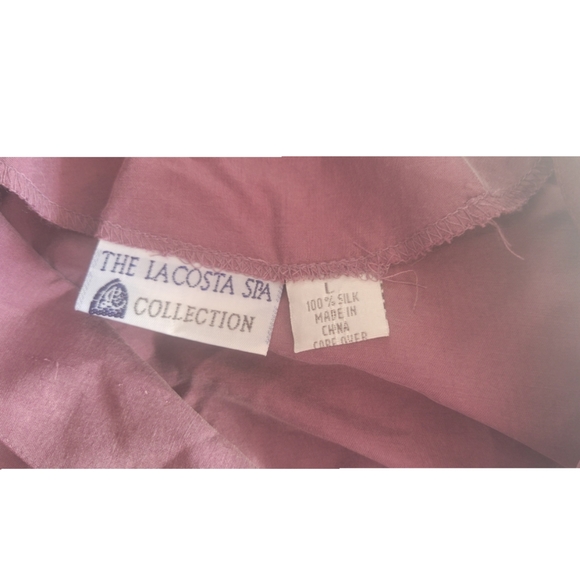 La Costa Spa 100% Silk Shirt Sz Lg - Picture 3 of 3